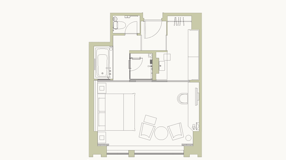클럽 디럭스 킹 평면도