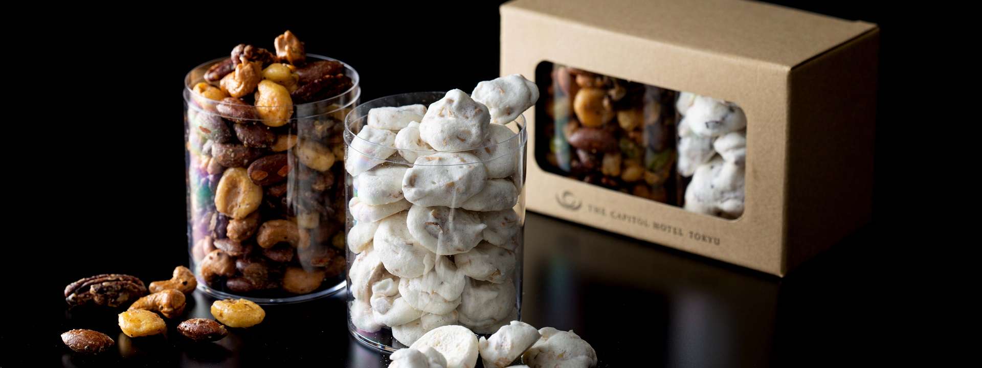 Truffle nuts and chocolate meringue