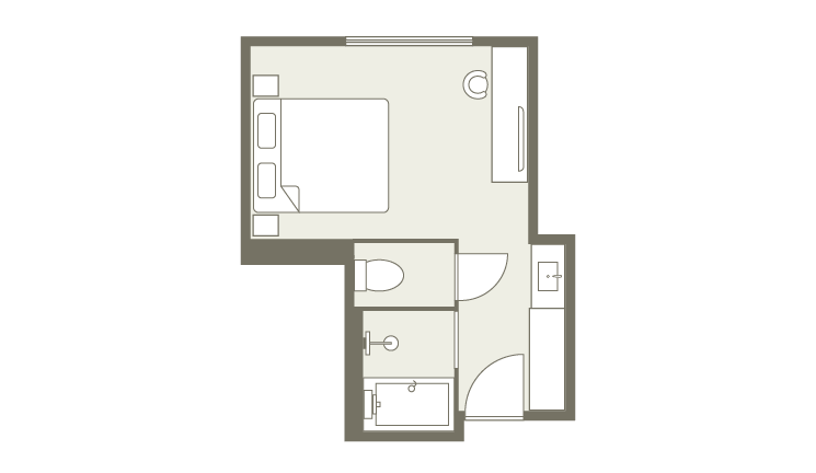 Premium Comfort Queen Floor Image (高级舒适后地板图像)